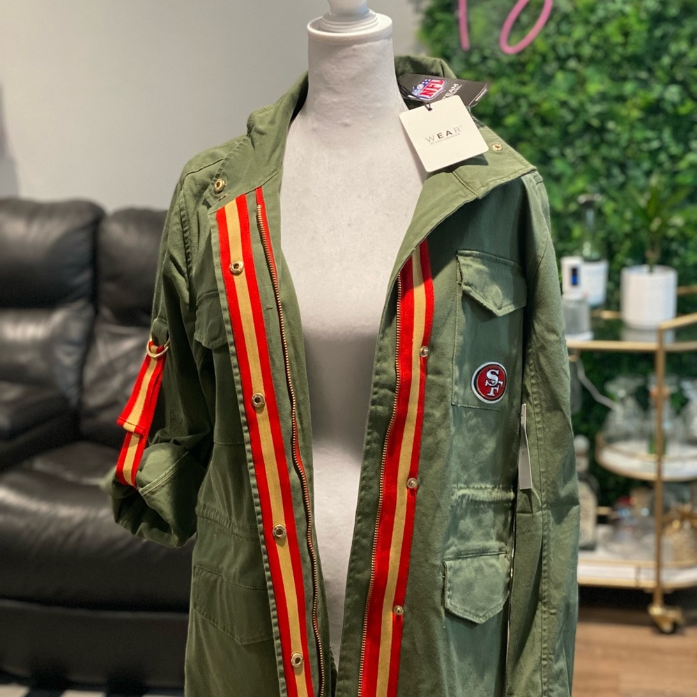 49ers olive full zip utility jacket - Picture 6 of 6